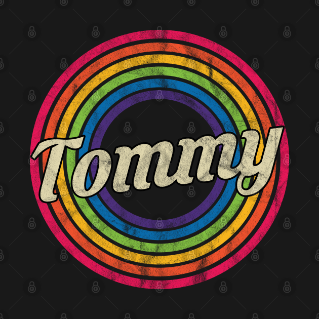 Discover Tommy - Retro Rainbow Faded-Style - Tommy - T-Shirt
