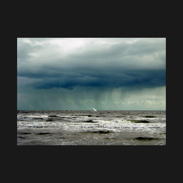 Rain clouds over the sea by rozmcq