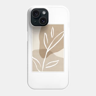 Beige botanical shapes Phone Case