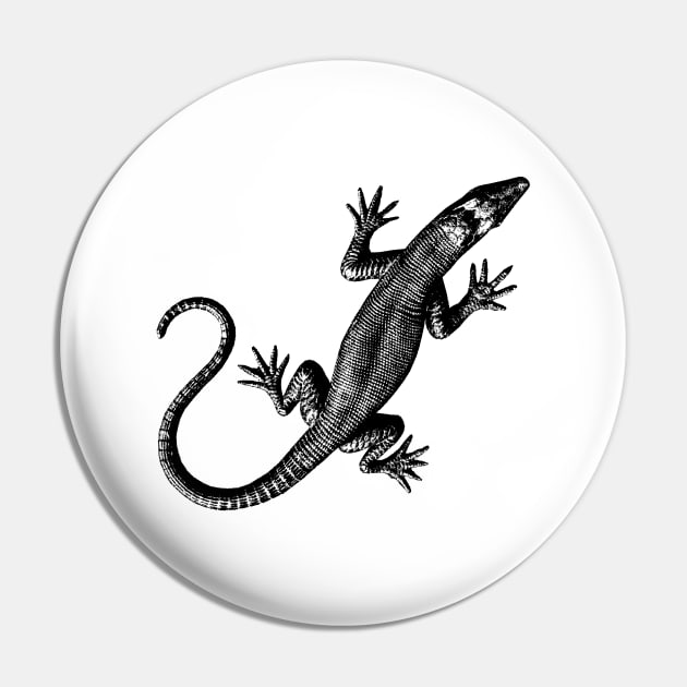 Metal Lizzard Pin by R LANG GRAPHICS