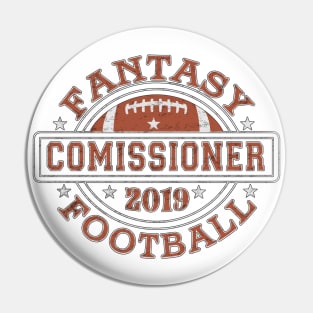 2019 Fantasy Football Commissioner Vintage Distressed Commish Pin