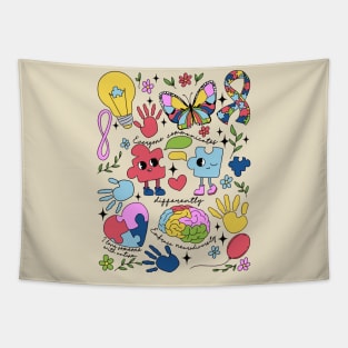 Everyone communicates differently autism awareness Tapestry