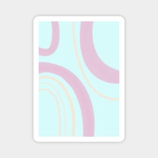 Pink and Blue Abstract Magnet