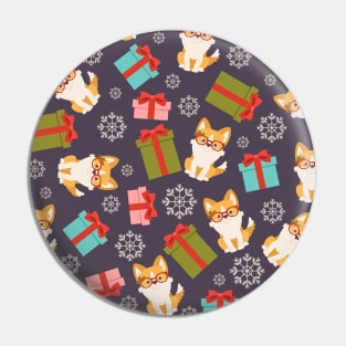 Corgi Christmas Pin