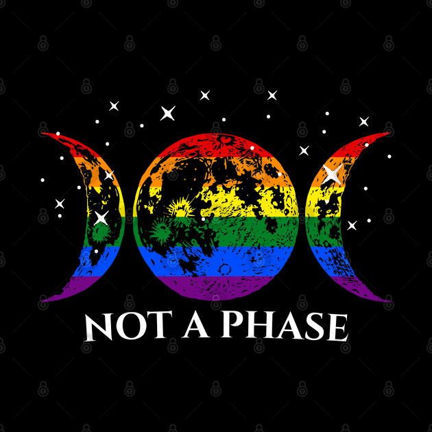 Funny Lesbian Pride Flag Not A Phase by BrightGift