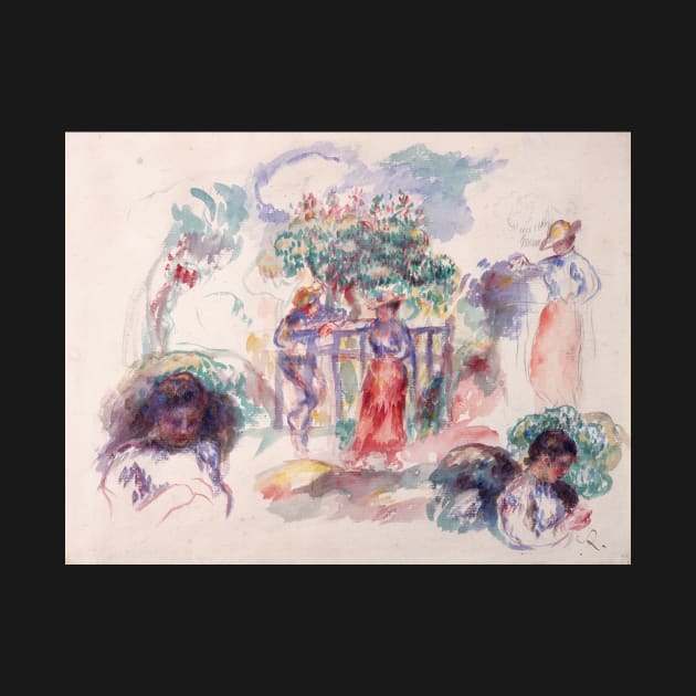 Figures under a Tree by Auguste Renoir by Classic Art Stall