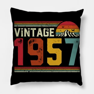 Vintage 1957 Birthday Gift Retro Style Pillow