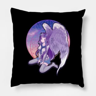 Pastel Goth Angel Horned Devil Anime Kawaii Girl Pillow