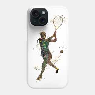 Tennis Girl Player Backhand Shot Watercolor Phone Case