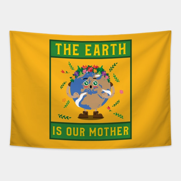 The Earth is our Mother Tapestry by Lemon Squeezy design 