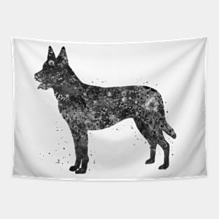 dutch shepherd dog black and white Tapestry