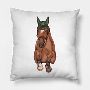 Chestnut Show Jumper Front Pillow