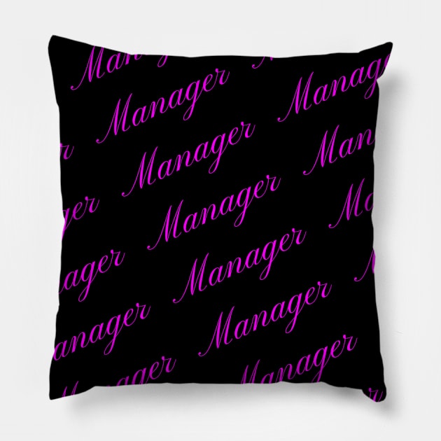 Manager Pink Repeating Pattern Pillow by DesignIndex