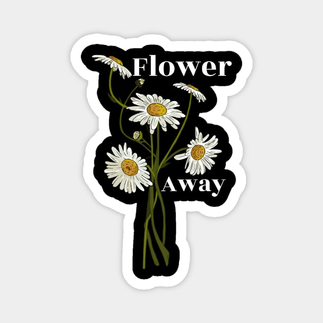 Flower Gardening Minimalist Art Vintage Flora Magnet by Flowering Away