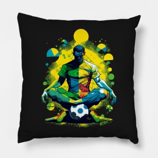 Brazil Soccer Magic Artwork Pillow