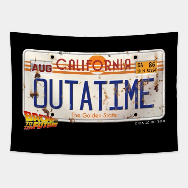 BACK TO THE FUTURE - LICENSE NUMBER PLATE - TIME MACHINE CAR Tapestry by kooldsignsflix@gmail.com