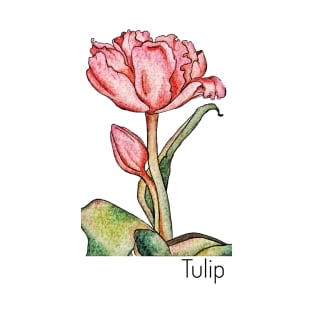 Pink tulip watercolors T-Shirt