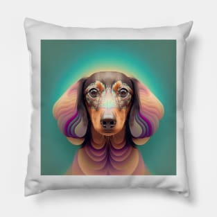 Fractal Design of A Dachshund Pillow