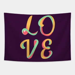 Love typographic lettering Tapestry