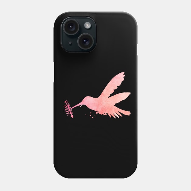 Pink Hummingbird Phone Case by TheJollyMarten