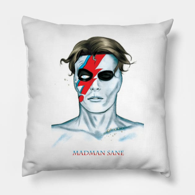 MADMAN Sane! Pillow by MICHAEL ALLRED