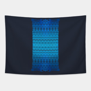 Runic Pattern Blue Tapestry