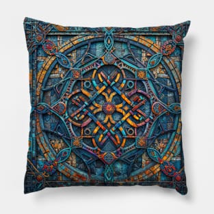 Interlocking Abstract Geometric Figures Dimensions Pillow