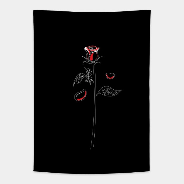 Falling Rose Petals Tapestry by Emotions Capsule