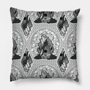 The Lamb and the Wolf Seamless Pattern Pillow