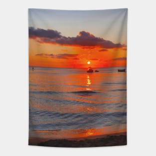 Sea sunset Tapestry