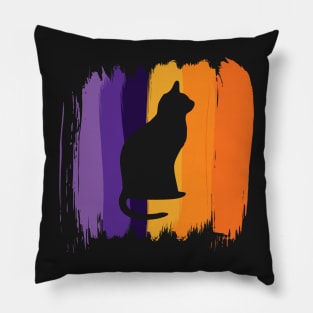 Halloween cat silhouette Pillow