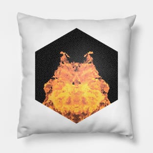 Fire hexagon abstract - Fire sign - The Five Elements Abstract  Symbol Pillow