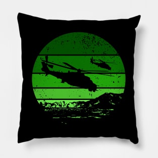 Mi-24 Hind helicopter sunset Pillow