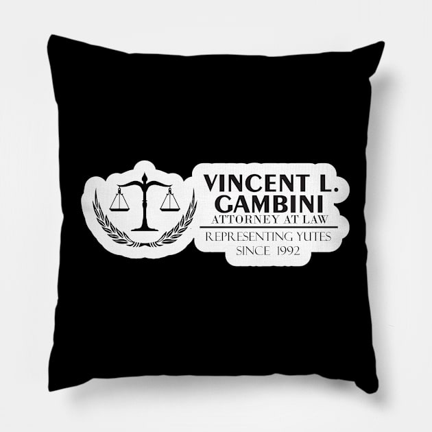 Vincent Gambini Law Offices Pillow by aidreamscapes