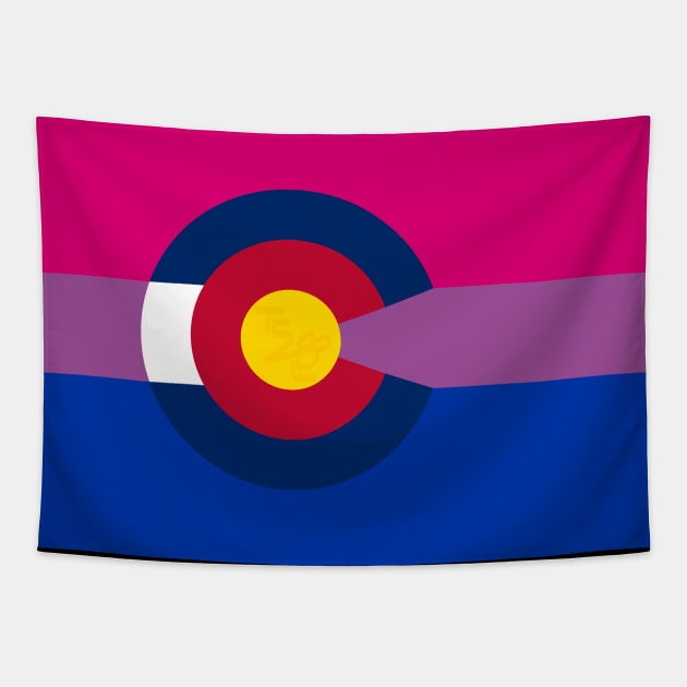 Colorado LGBTQIA2+ Bi Flag Tapestry by That5280Lady