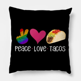 Peace, Love, Tacos Pillow