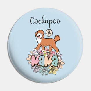 Red and White Cockapoo Mama  2 Pin