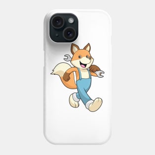 Fox as Mechanic with Wrench Phone Case