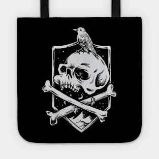 Skull and Bird Shirt Tote