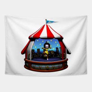 Music Box Clown Tapestry