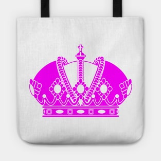 Imperial crown (pink and white) Tote