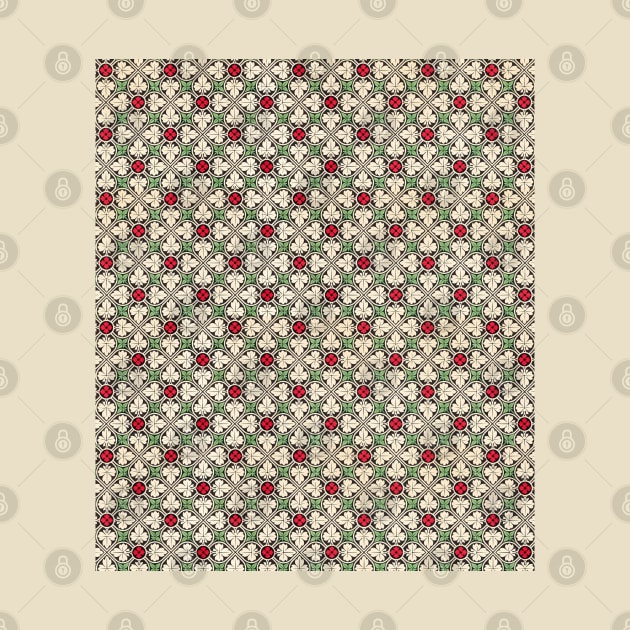 Floral Romantic Design Old School Pattern by Brains