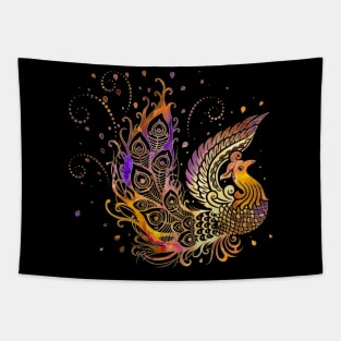 Fire Phoenix Bird Tapestry