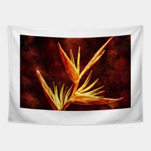 Fiery Red Bird Of Paradise Tapestry