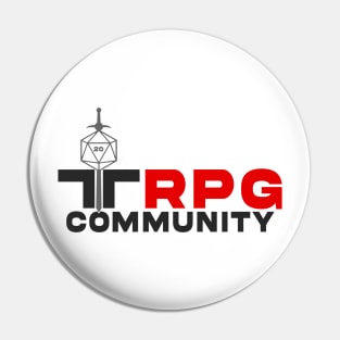 TTRPG Community logo (Light T-Shirt) Pin