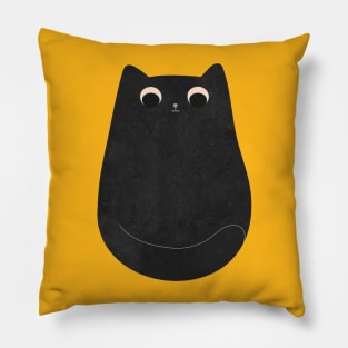 Funny black cat Pillow