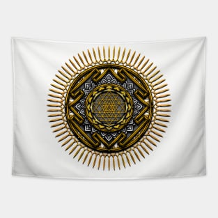 Mandala Sri Yantra Tapestry