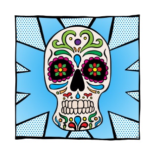 Sugar Skull - Blue T-Shirt