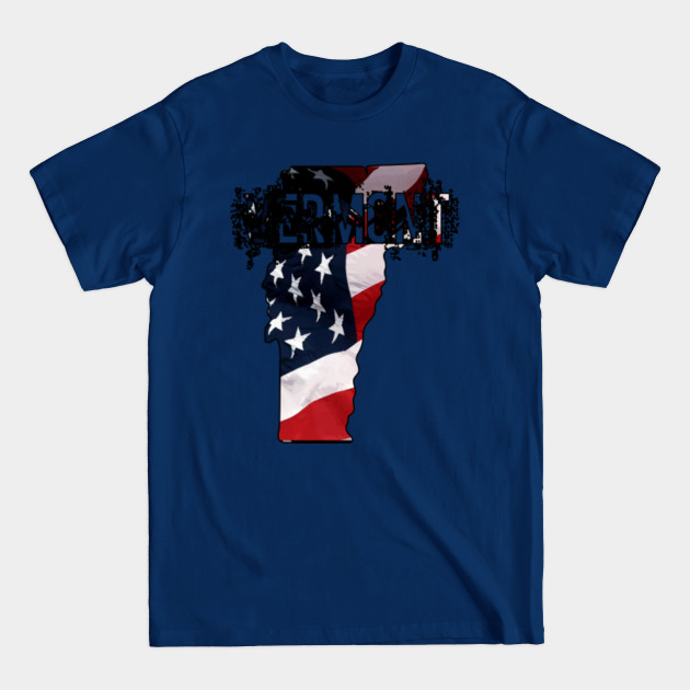 Discover USA Flag - State of Vermont - Usa Flag State Of Vermont - T-Shirt