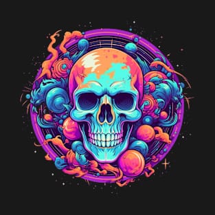 Trippy Skull Psychedelic Colors LSD T-Shirt